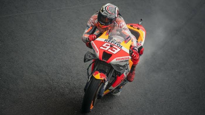 Rider Repsol Honda Marc Marquez di MotoGP Jepang 2022.(foto: int)